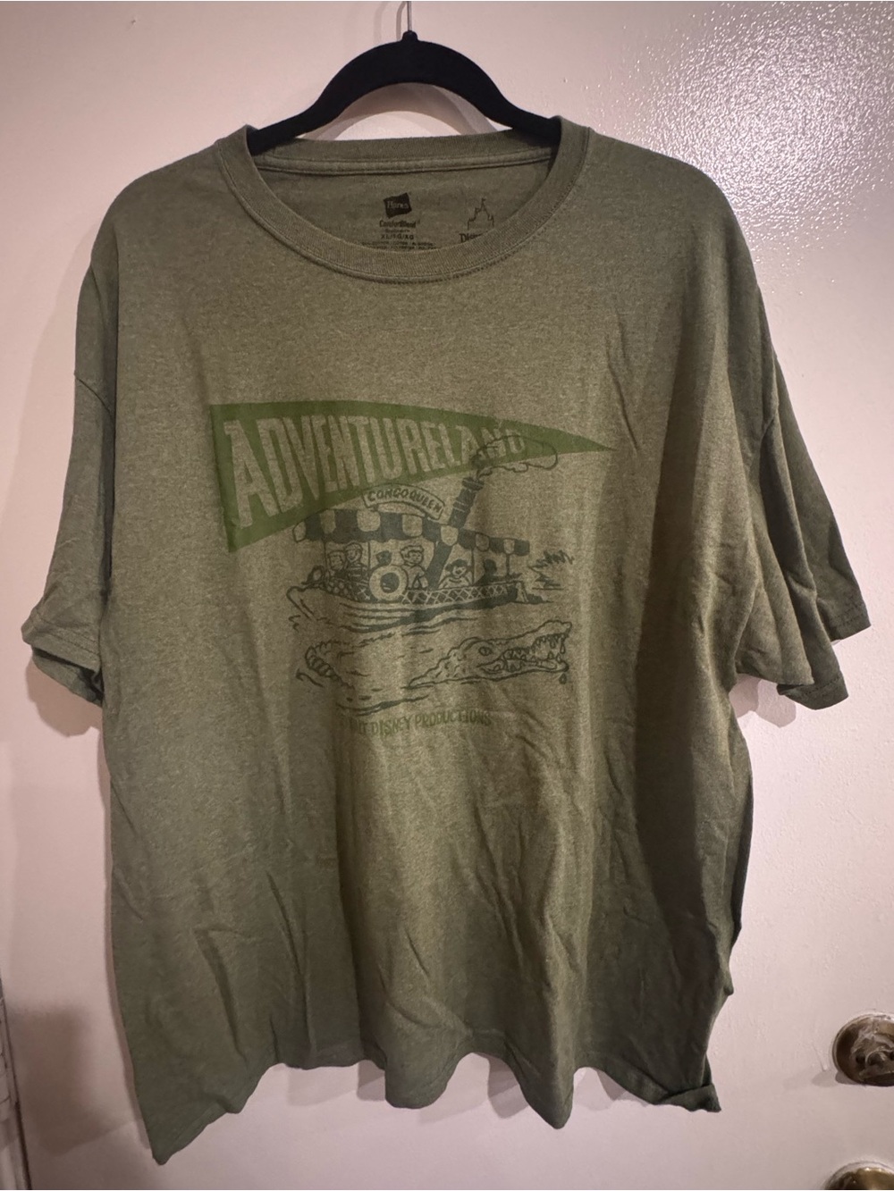 Hanes Disneyland Adventure Land green Graphic Short-Sleeve Tee